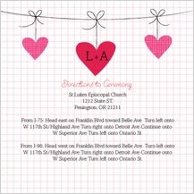 Direction - modern hanging hearts monogram wedding collection Direction - modern hanging hearts monogram wedding collection