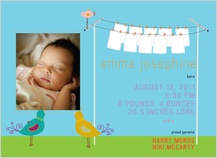 Birth Announcement with photo - high fashion