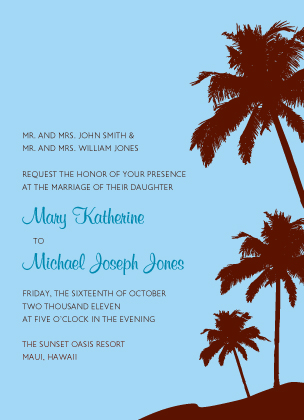 Wedding Invitation - Tropical Paradise