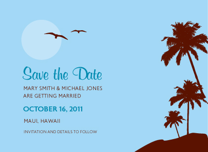 Save the Date Card - Paradise in the Sky