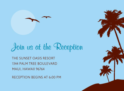 Reception Card - Paradise in the Sky