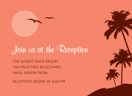 Reception Card - Paradise in the Sky
