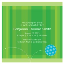 Birth Announcement - baby ball