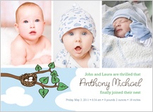 Birth Announcement with photo - nest