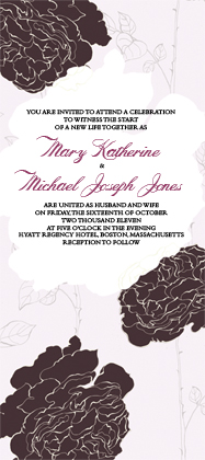 Wedding Invitation - ROSE GARDEN