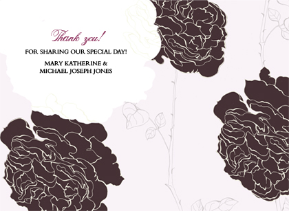 Wedding Thank You Card - ROSE GARDEN