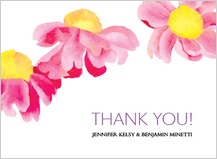 Wedding Thank You Card - bright daisies