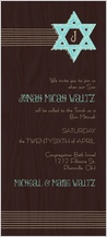 Bar Mitzvah Party Invitation - doodle star monogram bat mitzvah invite