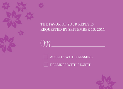 Response Card - Posh Petals