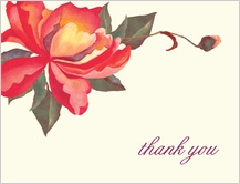 Wedding Thank You Card - peonies