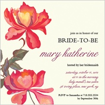 Wedding Shower Invitation - peonies