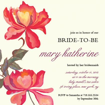 Wedding Shower Invitation - PEONIES