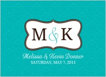 Gift Enclosure - traditional monogram Gift Enclosure - traditional monogram