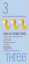Birthday Party Invitation - counting card 3 Birthday Party Invitation - counting card 3