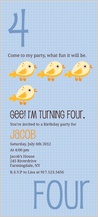 Birthday Party Invitation - counting card 4 Birthday Party Invitation - counting card 4