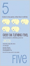 Birthday Party Invitation - counting card 5 Birthday Party Invitation - counting card 5