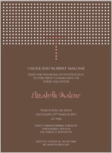 First Communion Invitation - cross dots