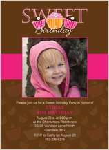 Birthday Party Invitation with photo - sweet brithday Birthday Party Invitation with photo - sweet brithday