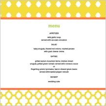 Menu - bold trellis Menu - bold trellis