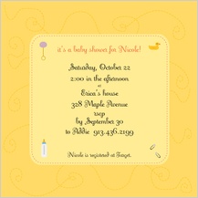 Baby Shower Invitation - homemade