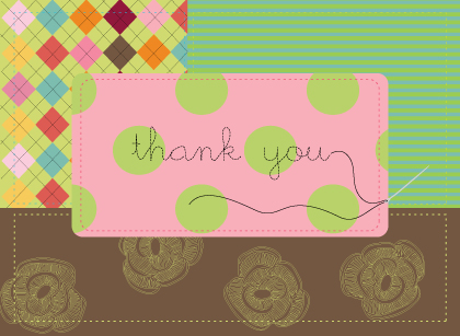 Baby Thank You Card - homemade