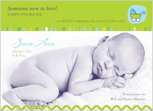 Birth Announcement with photo - plush hug Birth Announcement with photo - plush hug