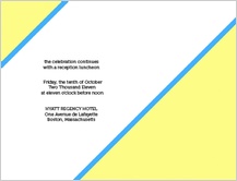 Reception Card - art deco