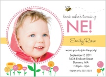 Birthday Party Invitation with photo - birthday garden Birthday Party Invitation with photo - birthday garden