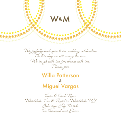 Wedding Invitation - Golden Rings