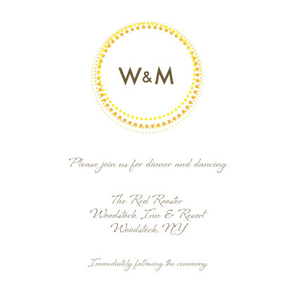 Reception Card - Golden Rings