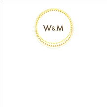 Wedding Thank You Card - golden rings