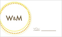 Place Card - golden rings Place Card - golden rings