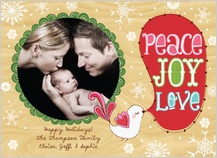 Christmas Cards - peace, love, joy