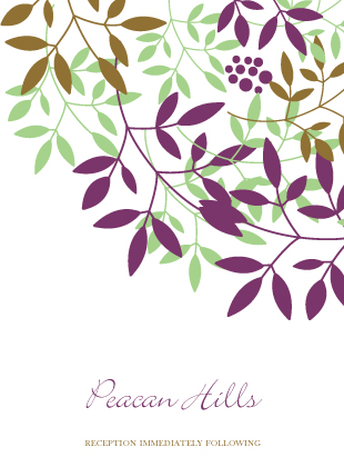 Reception Card - Leafy Cluster