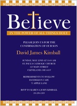 Confirmation Invitation - believe