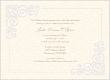 Confirmation Invitation - religious scrolls