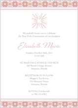 First Communion Invitation - modern star