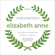 Graduation Party Invitation - laurel wreath graduation Graduation Party Invitation - laurel wreath graduation