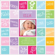 Birth Announcement with photo - just babies