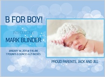 Birth Announcement with photo - baby dreams
