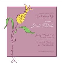 Birthday Party Invitation - artsy tulip Birthday Party Invitation - artsy tulip
