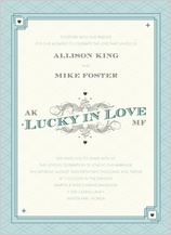 Wedding Invitation - lucky in love