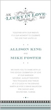 Wedding Invitation - lucky in love
