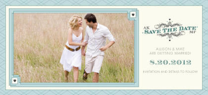 Save the Date Card with photo - Lucky in Love