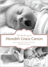 Birth Announcement with photo - center banner Birth Announcement with photo - center banner