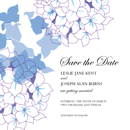 Save the Date Card - Simply Hydrangea