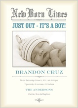 Birth Announcement with photo - new born times Birth Announcement with photo - new born times