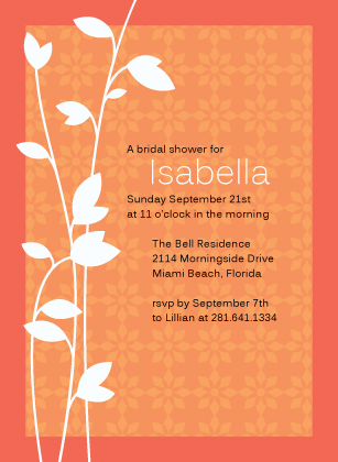 Wedding Shower Invitation - Leaf