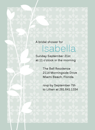 Wedding Shower Invitation - Leaf