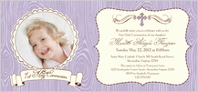 First Communion Invitation - modern femme 1st holy communion